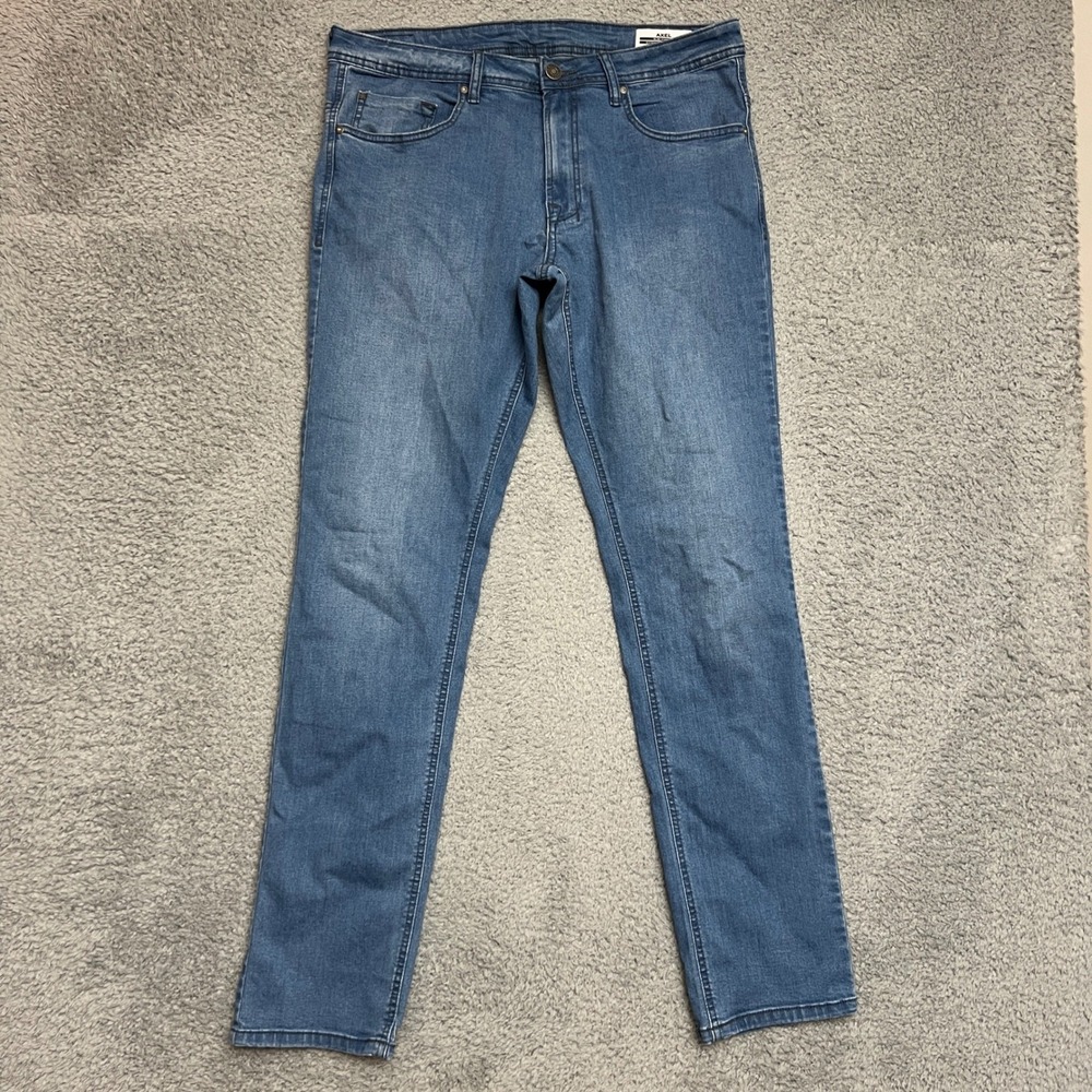 Buffalo David Bitton Jeans Mens 36x34 Axel Slim Stretch Blue Excellent Denim